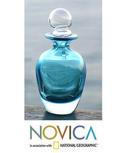 Murano Glass 'Turquoise Sky' Decanter (Brazil)