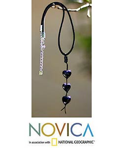 Leather 'Heart Kites' Choker (Indonesia)