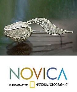 Sterling Silver 'Silver Tulip' Brooch (Indonesia)