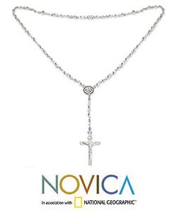 Sterling Silver 'Celestial Peace' Rosary Necklace (Peru)