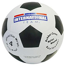 Rubber 'International Team' Size 4 Soccer Ball