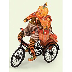 Pedaling Peter Pumpkin Halloween Decoration