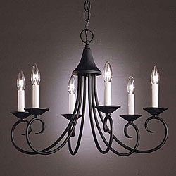 Wrought Iron Finish 6-light Chandelier