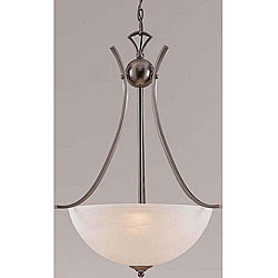 Luxor Brushed Steel 3-light Pendant