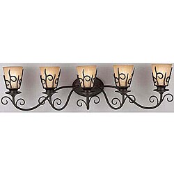 Alpine Blacksmith Finish 5-light Bath Light