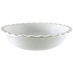 Mayfair & Jackson White Stoneware Fluted Pie Plate