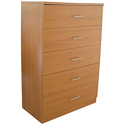 Tiffany Light Cherry 5-drawer Jumbo Dresser
