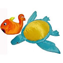 Soft Sea Creatures Turtle and Fish Toys (Set of 2)