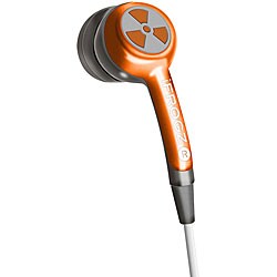 EarPollution Orange Earbuds with Carry Case