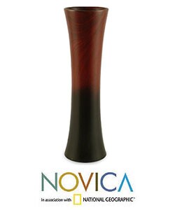 Mango Wood 'Dark to Light' Vase (Thailand)