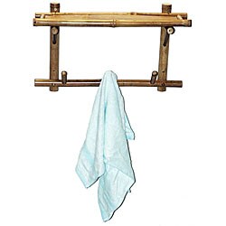 Bamboo Towel Rack with Shelf (Vietnam)