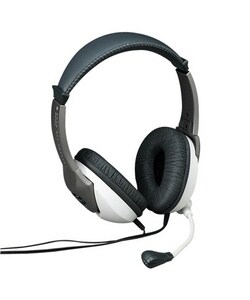 Deluxe Multimedia Gray Boom Microphone Stereo Headset