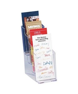 4-Tier Literature Holder, Leaflet,  Clear