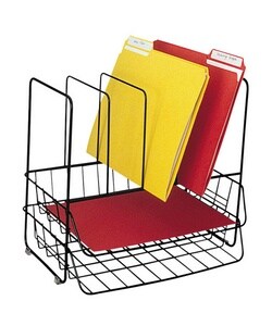 Fellowes Black Desk Top Double Tray File Stand