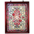 Tiffany-style Classic Wood Framed Window Panel