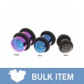 Rounded Plugs with Titanium Plating (Case of 3)