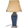 22.5-inch Blue Square Vase Lamp (China)