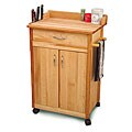 Birch Cuisine Cart with Backsplash and Knife Rack