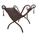 Handcrafted Leather and Metal Magazine Rack