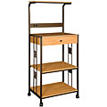 Coffee Bean Kitchen Shelf with Beech Finish