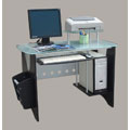 Glass-top CPU Workstation Desk