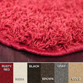 Machine-made Polypropylene Super Shag Rug (4' Round)