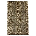 Hand-tufted Bagambari Leopard Print Wool Rug (5' x 8')