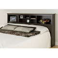 Everett Espresso King Size Storage Headboard