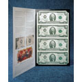 American Coin Treasures Four Uncut $2 Bills in Portfolio