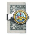 American Coin Treasures Silvertone JFK Army Money Clip