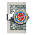 American Coin Treasures Silvertone JFK Marine Money Clip