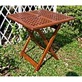 Acacia 28-inch Square Checkerboard Folding Table