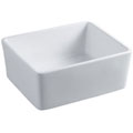 Rectangular White Vessel Lavatory