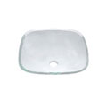 DeNovo Lucera Frosted Natural Square Glass Vessel
