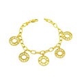 Goldkist 18k Gold over Silver Happy Bracelet