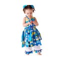Sophias Style Girls Blue Halter Dress Pants Set