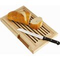 Wooden Breadboard with Bread Knife