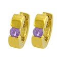 Goldkist 18k Gold over Silver Amethyst Earrings