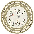 Free supportive guidepost for rug Peach Handmade Handmade Elite Flat-woven Wool Rug (8' Round)