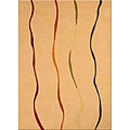 Handmade Ivory Ribbon Rug (5' Round)