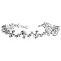 Silvertone Star and Teardrop Pattern Bracelet