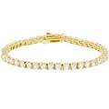 Goldtone Cubic Zirconia Tennis Bracelet