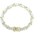 Michele Mies Two-tone Designer-inspired Cubic Zirconia Bracelet