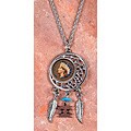 American Coin Treasures Colorized Indian Head Penny Dream Catcher Necklace