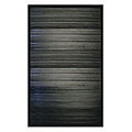 Beneficial guidepost for Round Bamboo rug Handmade Black Bamboo Rug (3' Octagonal)