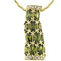 Kate Bisset Silvertone  Olive CZ Cluster Fashion Necklace