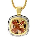 Kate Bisset Two-tone Large Dark Champagne CZ Necklace