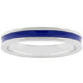 Silvertone Blue Enamel Eternity Band