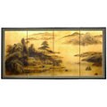 Essential guidepost on House china Gold Leaf Windows to the World Silk Screen (China)