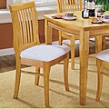 Newport Natural Side Chair with Seat Cushion (Set of 2)